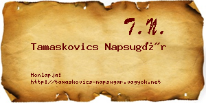 Tamaskovics Napsugár névjegykártya